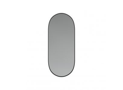 Espejo Marco Negro Ovalado